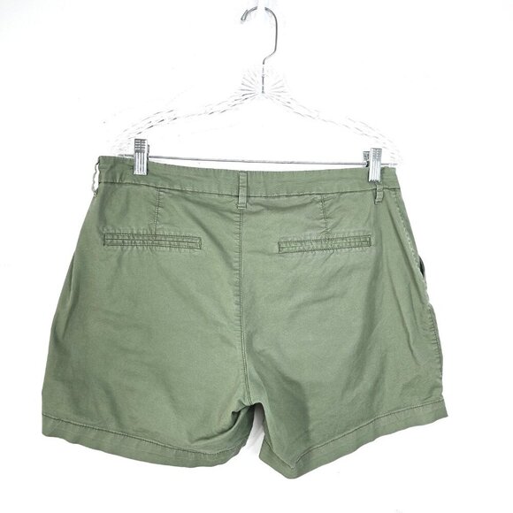 Old NAvy Olive Green Chino Cotton SHorts Women 12 - Picture 4 of 6